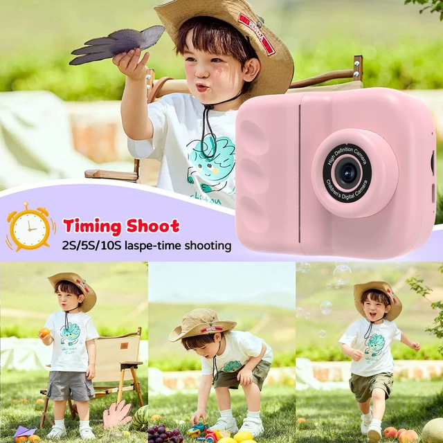 Alt view image 4 of 6 - Kids Camera Instant Print for Kids with Mirror, HD Dual-Lens Selfie Digital Camera with 3 Rolls Print Paper & 32GB Card, Holiday Birthday Gifts Toys for Girls Boys Toddler. (Dark Pink)