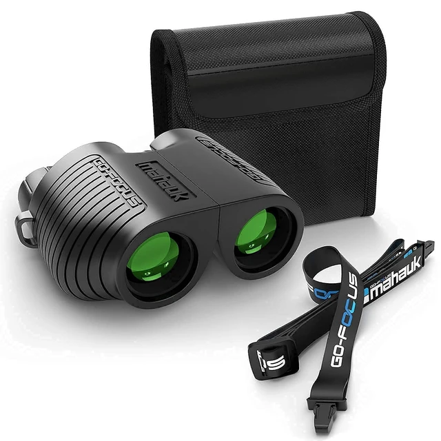Alt view image 3 of 7 - Go-Focus Compact Binoculars for Adults & Kids Small Travel Binoculars For Bird Watching & Hunting 10x25 BAK4 Prism Lightweight & Waterproof Carry Case & Neck Strap Range 20m - 1000m