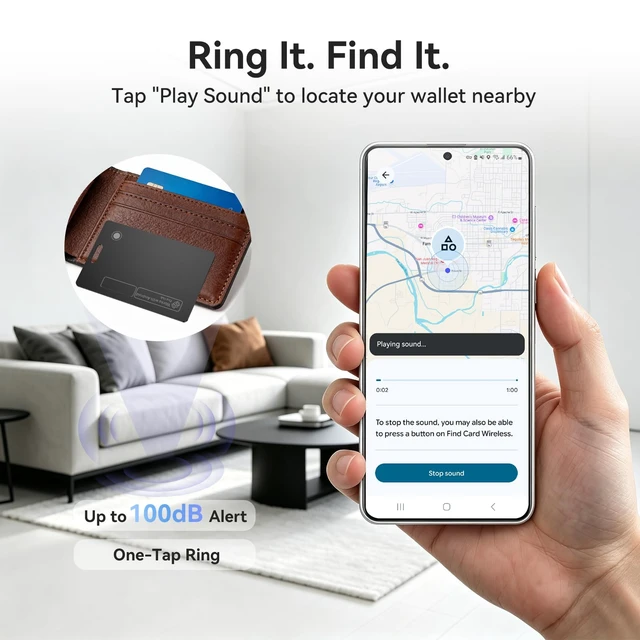 Alt view image 4 of 7 - Wallet Tracker Card, 0.07 in Slim Wallet Finder Compatible with Android Google Find Hub, IP68 Waterproof, Tracking Card for Wallet, Luggage Tag, Passport