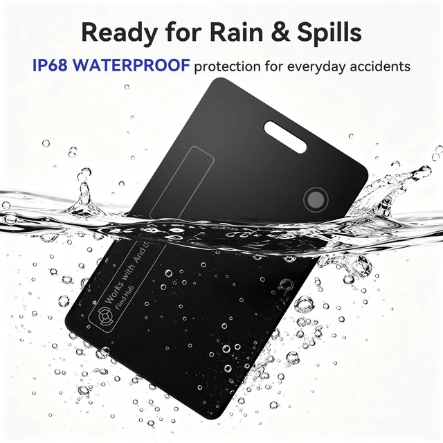 Alt view image 5 of 7 - Wallet Tracker Card, 0.07 in Slim Wallet Finder Compatible with Android Google Find Hub, IP68 Waterproof, Tracking Card for Wallet, Luggage Tag, Passport