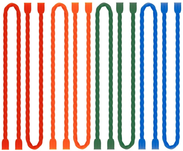 Main image of 8PCS Silicone Cable Ties 12-Inch Reusable Twist Ties Steel-Core Cord Tie Straps Bendable Organizer All Purpose for Indoor Outdoor Bundling Holding Securing and Wrapping Cables (4 Colors)