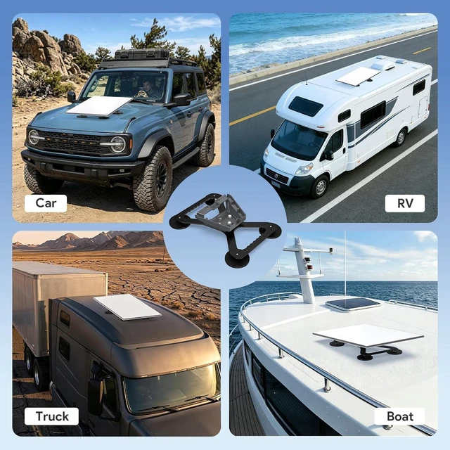 Alt view image 6 of 7 - Starlink Gen 3 Magnetic Mount, 440lbs Heavy Duty Suction Base for RV Truck Heavy Duty Magnet Suction Bases, Quick Install, Weatherproof, Hail & UV Resistant, Bracket Mount for Satellite Dish Car