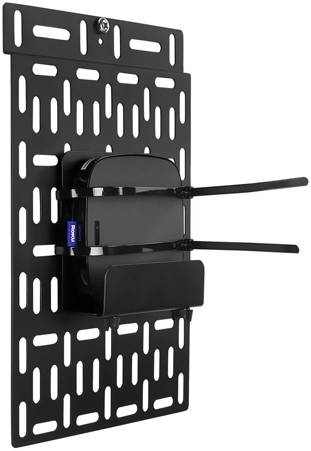 Alt view image 6 of 7 - Cable Box Mount Behind TV, Universal, Steel Adjustable bracket for streaming devices, router, modem & DVD players, mounts behind TV