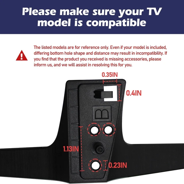 Alt view image 2 of 6 - for LG 65 Inch TV Stand Legs and 60 Inch TV Legs, for LG TV Stand For LG models including 60UJ6050 60UK6090 60UM6900 60UN7300 65UJ6300 65UK6090 65UM6900 65UM7300PUA 65UN6950 with Screws