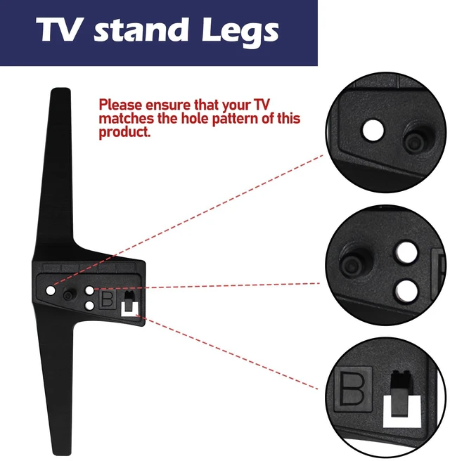 Alt view image 3 of 6 - for LG 65 Inch TV Stand Legs and 60 Inch TV Legs, for LG TV Stand For LG models including 60UJ6050 60UK6090 60UM6900 60UN7300 65UJ6300 65UK6090 65UM6900 65UM7300PUA 65UN6950 with Screws