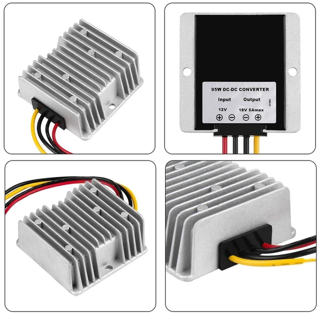 Alt view image 2 of 7 - DC 12V Step Up to 19V 5A 95W Boost Converter Waterproof Voltage Regulator for Golf Cart Club Car LED Strip Light