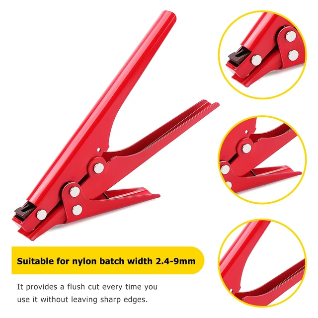 Alt view image 3 of 7 - Zip Tie Tool, Cutting Tool Fastening Cable Tie Tool with Adjustable Tension to Fasten and Cut Nylon Cable Tie