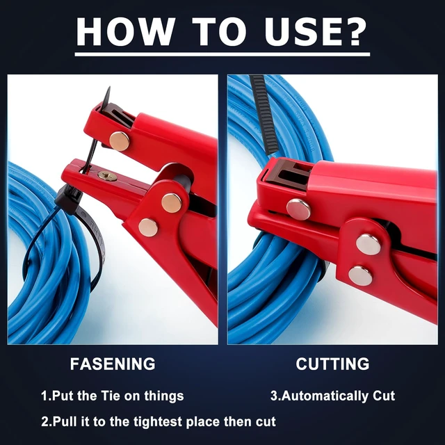 Alt view image 4 of 7 - Zip Tie Tool, Cutting Tool Fastening Cable Tie Tool with Adjustable Tension to Fasten and Cut Nylon Cable Tie