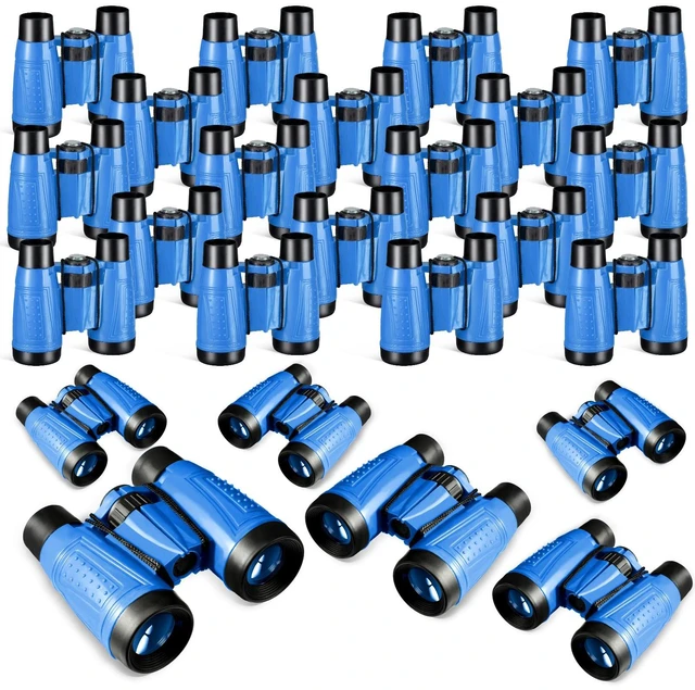 Main image of 24 Pcs Binoculars Bulk Educational Compact Binoculars with Neck String Telescope for Learning Bird Watching Camping Hiking Travel Safaris Birthday Gifts(Blue)