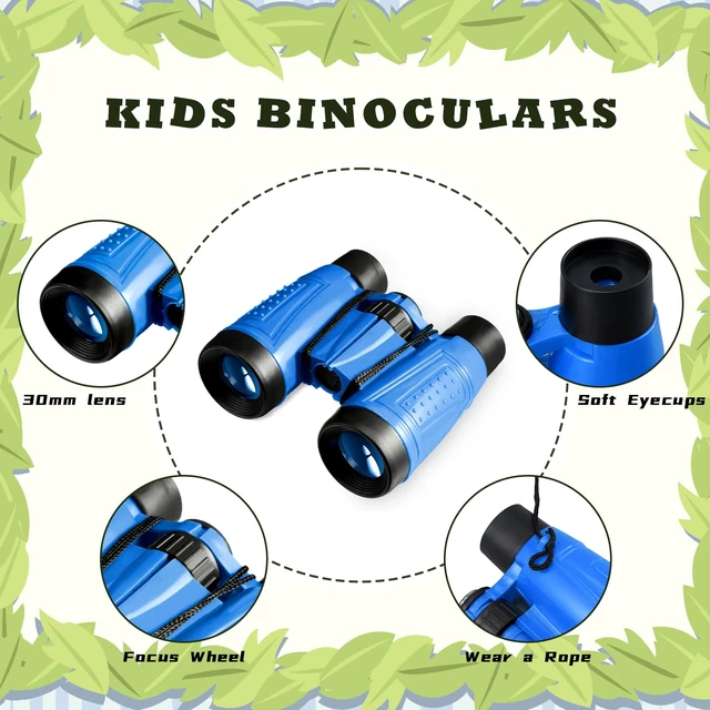 Alt view image 2 of 6 - 24 Pcs Binoculars Bulk Educational Compact Binoculars with Neck String Telescope for Learning Bird Watching Camping Hiking Travel Safaris Birthday Gifts(Blue)