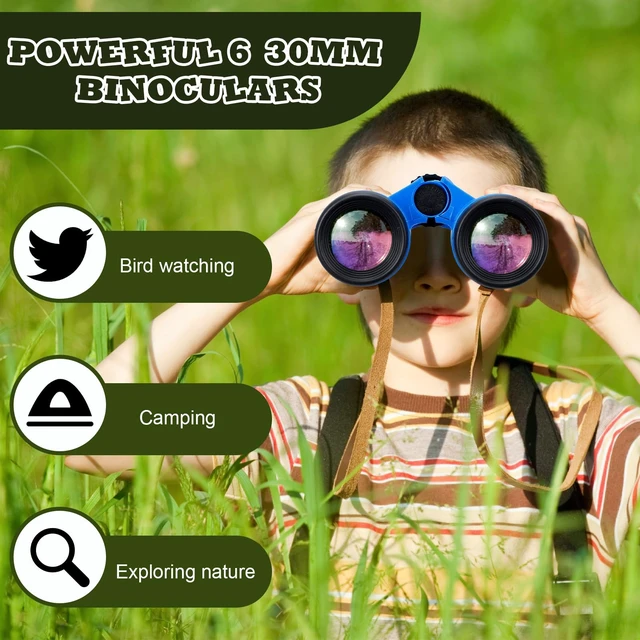 Alt view image 4 of 6 - 24 Pcs Binoculars Bulk Educational Compact Binoculars with Neck String Telescope for Learning Bird Watching Camping Hiking Travel Safaris Birthday Gifts(Blue)