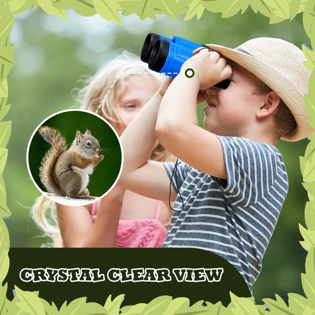 Alt view image 5 of 6 - 24 Pcs Binoculars Bulk Educational Compact Binoculars with Neck String Telescope for Learning Bird Watching Camping Hiking Travel Safaris Birthday Gifts(Blue)