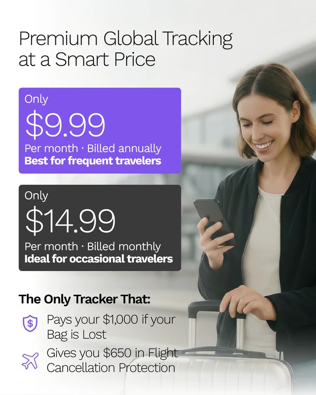Alt view image 5 of 7 - Pro - GPS Luggage Tracker Designed for Travel, Real-Time Global Tracking for Bags & Gear, Bag-Opening Alert, Worldwide Coverage, 4G LTE, Unlimited Range. Subscription Required