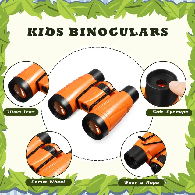 Alt view image 2 of 7 - 24 Pcs Binoculars Bulk Educational Compact Binoculars with Neck String Telescope for Learning Bird Watching Camping Hiking Travel Safaris Birthday Gifts(Orange)