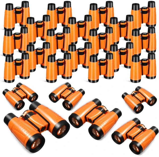 Main image of 24 Pcs Binoculars Bulk Educational Compact Binoculars with Neck String Telescope for Learning Bird Watching Camping Hiking Travel Safaris Birthday Gifts(Orange)