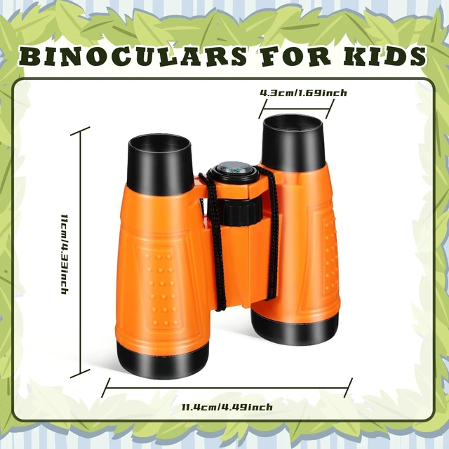 Alt view image 3 of 7 - 24 Pcs Binoculars Bulk Educational Compact Binoculars with Neck String Telescope for Learning Bird Watching Camping Hiking Travel Safaris Birthday Gifts(Orange)