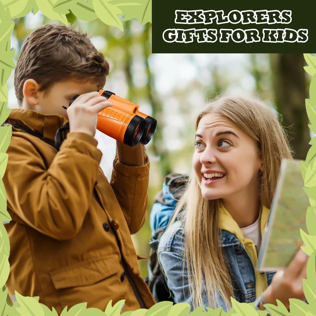Alt view image 7 of 7 - 24 Pcs Binoculars Bulk Educational Compact Binoculars with Neck String Telescope for Learning Bird Watching Camping Hiking Travel Safaris Birthday Gifts(Orange)
