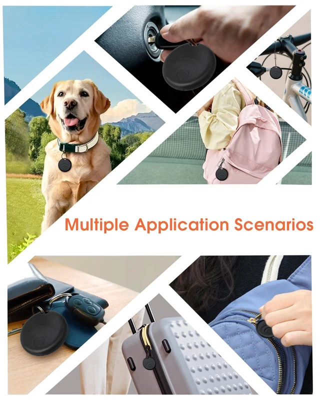 Alt view image 5 of 7 - 2026 Smart Tracker Tags for Android & iOS, Compatible with Apple Find My and Google Find My, to Help Track and Locate Your Keys, Wallet, Luggage, Backpack and Other valuables. (Black)