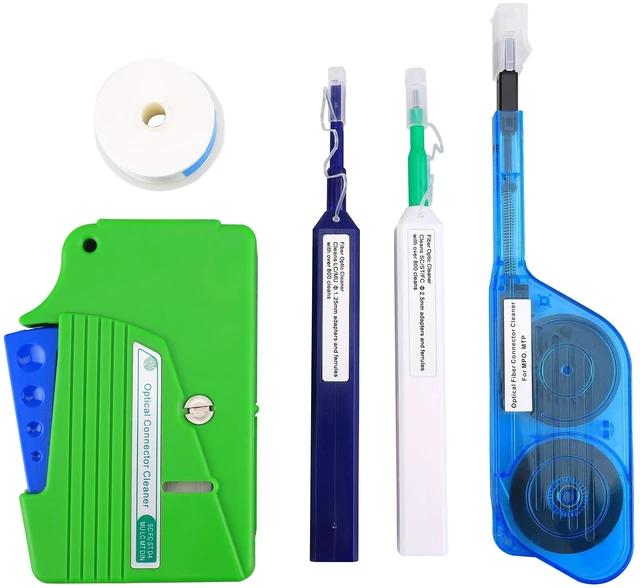 Main image of Fiber Optic Cleaning Kit Equipped with Cleaning Box Replacement core 1.25MM/2.5MM/MPO Cleaning Pens for SC/LC/FC Connections