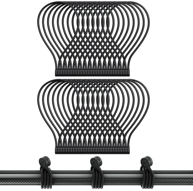Main image of Magnetic Twist Ties, Reusable Silicone Cable Ties with Strong Magnet for Bundling and Organizing,Cord Wrap Clip Straps for Home or Office (Black-32 Packs)