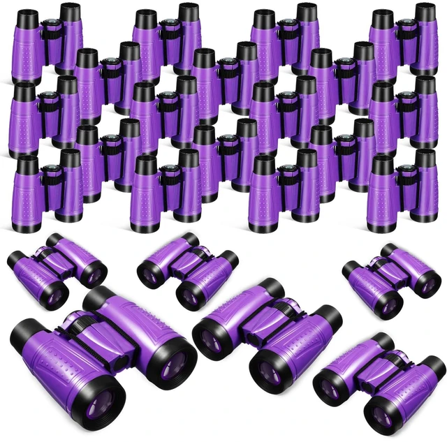 Main image of 24 Pcs Binoculars Bulk Educational Compact Binoculars with Neck String Telescope for Learning Bird Watching Camping Hiking Travel Safaris Birthday Gifts(Purple)
