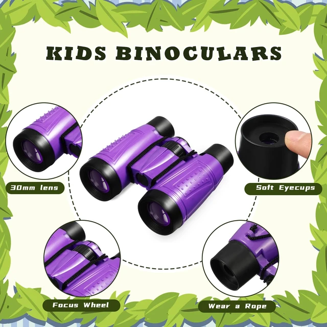 Alt view image 2 of 7 - 24 Pcs Binoculars Bulk Educational Compact Binoculars with Neck String Telescope for Learning Bird Watching Camping Hiking Travel Safaris Birthday Gifts(Purple)