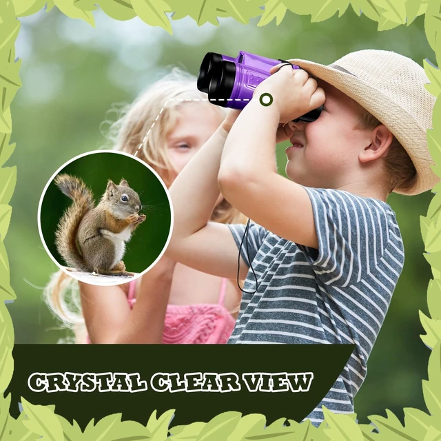 Alt view image 5 of 7 - 24 Pcs Binoculars Bulk Educational Compact Binoculars with Neck String Telescope for Learning Bird Watching Camping Hiking Travel Safaris Birthday Gifts(Purple)