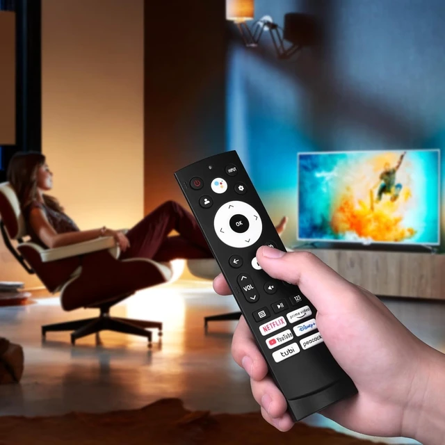 Alt view image 3 of 6 - Replacement Remote Control Compatible with Hisense Google 4K UHD Series Smart TV 65U8H 75U8H 50U6H 55U6H 65U6H 75U6H 43A6H 50A6H 55A6H 55U6K 65U7K 55U8K