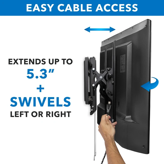 Alt view image 2 of 7 - Advanced Tilt TV Wall Mount Full Tilting Extendable Mounting Bracket Fits 37" - 80" Screen VESA Compatible up to 600x400mm Perfect Above Fireplace Mounting Bracket