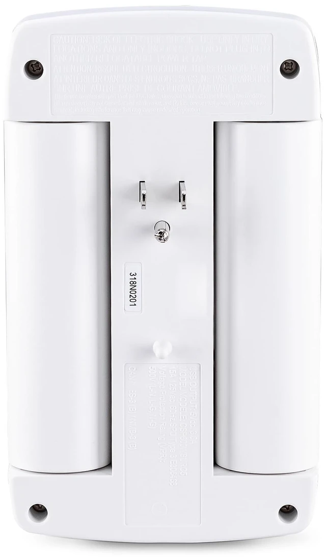 Alt view image 4 of 7 - CSP600WSURC5 Professional Surge Protector 900J/125V, 6 Swivel Outlets, 1 USB-C Charge Port, Wall Tap Design, White, UL listed