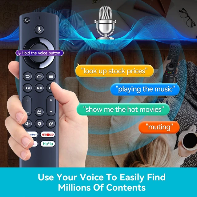 Alt view image 6 of 7 - NS-RCFNA-21 REV D/NS-RCFNA-21 Rev B Replacement Voice Remote Control Compatible for Insignia and Toshiba Smart TV, for 2022 Chrysler Pacifica HybridRear Seat DVD Theater