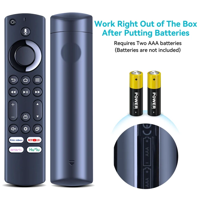 Alt view image 7 of 7 - NS-RCFNA-21 REV D/NS-RCFNA-21 Rev B Replacement Voice Remote Control Compatible for Insignia and Toshiba Smart TV, for 2022 Chrysler Pacifica HybridRear Seat DVD Theater
