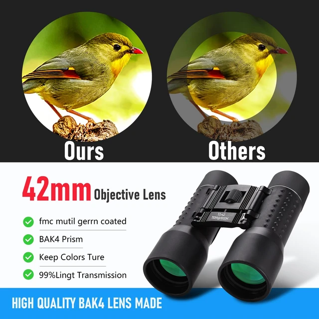 Alt view image 2 of 7 - 12x42 Waterproof Binoculars for Adults with Large Objective Lens Waterproof Binoculars for Adults, Suitable for Bird Watching, Hunting, Travel, Sporting Events and Theater