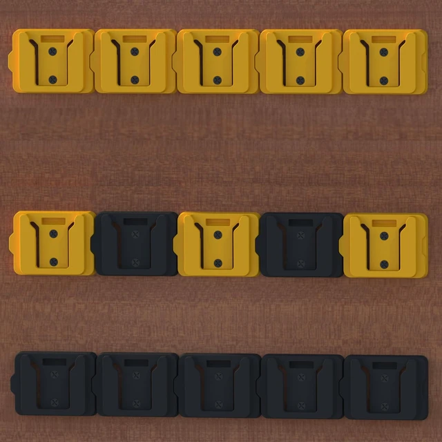 Alt view image 2 of 6 - Battery Holders for Dewalt 20V Mount Dock, Yellow, 20 Pack Fit for 20V 60V (No Battery), Battery Dock Holder, Fit for DCB200 DCB203 DCB205 DCB206 Batteries