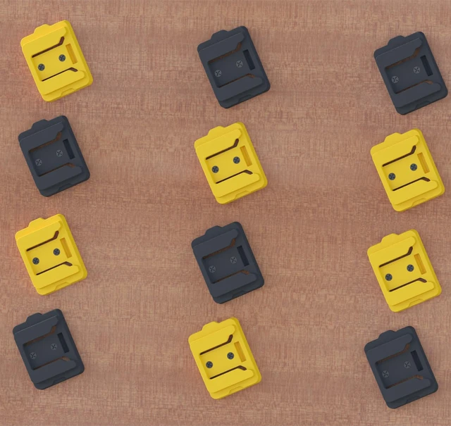 Alt view image 3 of 6 - Battery Holders for Dewalt 20V Mount Dock, Yellow, 20 Pack Fit for 20V 60V (No Battery), Battery Dock Holder, Fit for DCB200 DCB203 DCB205 DCB206 Batteries