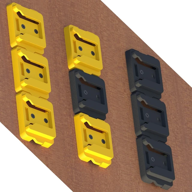Alt view image 4 of 6 - Battery Holders for Dewalt 20V Mount Dock, Yellow, 20 Pack Fit for 20V 60V (No Battery), Battery Dock Holder, Fit for DCB200 DCB203 DCB205 DCB206 Batteries