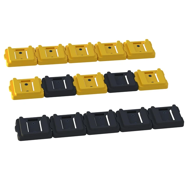 Alt view image 6 of 6 - Battery Holders for Dewalt 20V Mount Dock, Yellow, 20 Pack Fit for 20V 60V (No Battery), Battery Dock Holder, Fit for DCB200 DCB203 DCB205 DCB206 Batteries