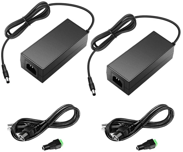 Main image of 24V Power Supply Adapter 24 Volt 3A 72W AC DC Converter 100-240V 50/60hz to DC 24volt 3Amp 2A Transformer,5.5x2.5mm Plug,for 5050 LED Strip Light 3D Printer CCTV LCD Monitor,2Pack