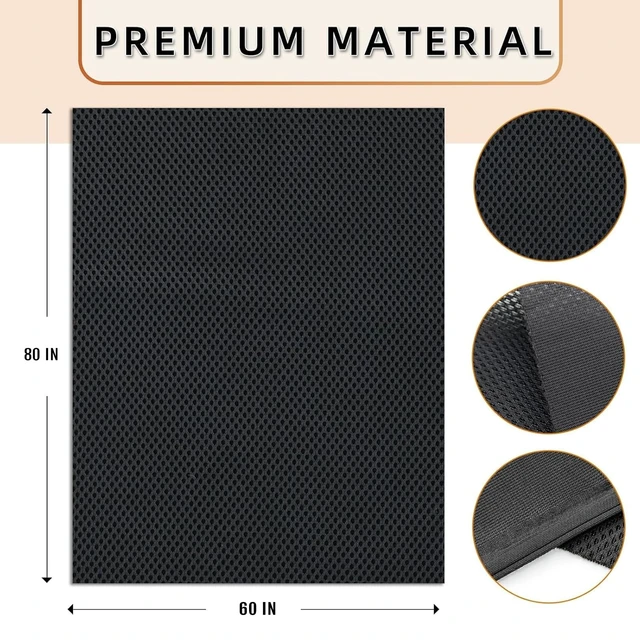 Alt view image 4 of 6 - Stereo Mesh Fabric for Speaker Repair 60 x 40 in / 150 x 100 CM - Premium Quality Speaker Grill Cloth for Speaker Restoration and Repair Black