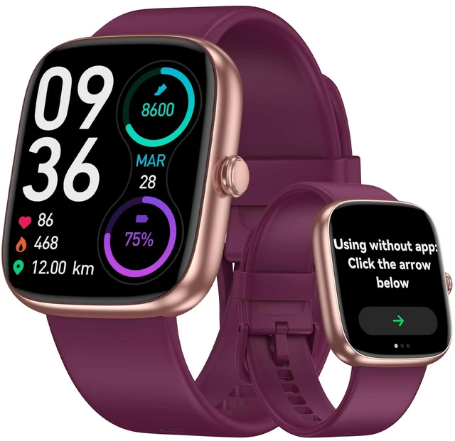 Main image of Senior Friendly Fitness Tracker, No App No Phone Required, 1.83'' Display Easy to Use, Waterproof, Heart Rate, Sleep Monitor, Fitness Watch, Pedometer Watch, Smart Watches for Women Men