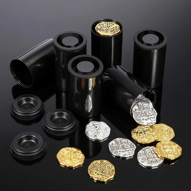 Alt view image 4 of 7 - 30 Pieces Plastic Film Canister Holder Containers, Black 35 mm Empty Camera Reel Containers, Storage Case with Lids for Storing Small Accessories, Film, Keys, Coins, Art Beads
