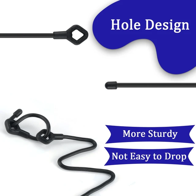 Alt view image 6 of 7 - Silicone Cable Ties with Holes, 24PK Reusable Twist Ties for Bundling Silicone Cable Ties with Holes, 24PK Reusable Twist Ties for Bundling - 6in, 12in, 18in - Indoor/Outdoor Use (Black)