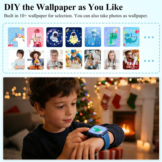 Alt view image 6 of 7 - Kids Smart Watch, 30+ Games Camera Video Pedometer Kids Watch, Music Player, Alarm, Audiostory, Torch, Step Counter, Educational Toys for Children Age 5-12
