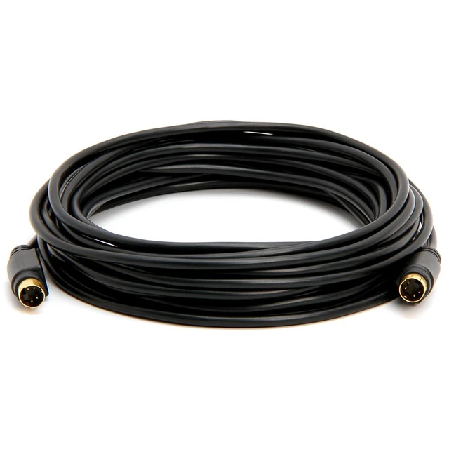 Alt view image 2 of 2 - S Video - 50ft. S-Video Cable 4 pin SVHS Gold Plated for Camcorders, Home Theater, DSS receivers, VCRs, DVRs, PVRs, DVD Players- SVideo Cord Transfers Video to TV or Monitor (50-FEET)