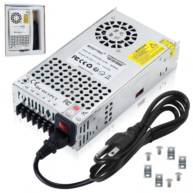Main image of Upgrade 24V 25A 600W Switching Power Supply, Universal Transformers AC110V/220V (SMPS), Upgraded Output Port with Power Cord, 24 Volt Power Supply for 3D Printer, CCTV Camera Security System-X