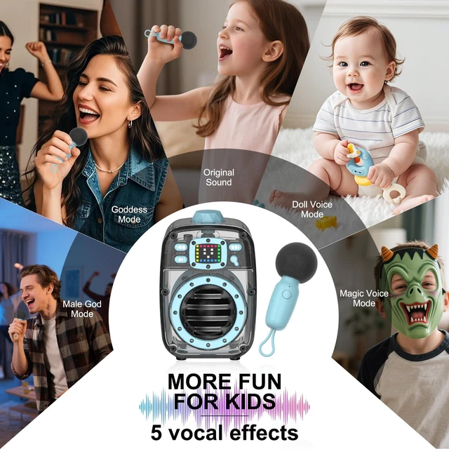 Alt view image 3 of 7 - Portable Bluetooth Speaker with 360°HD Stereo Sound and Robust Bass, Stocking Stuffers, Microphone, 3-8H Playtime, BT 5.3, DSP, Small Wireless Speaker for party, camping, car, White Elephant Gifts