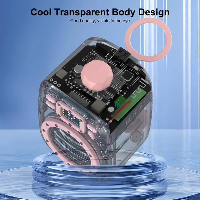 Alt view image 5 of 7 - Portable Bluetooth Speaker with 360°HD Stereo Sound and Robust Bass, Stocking Stuffers, Microphone, 3-8H Playtime, BT 5.3, DSP, Small Wireless Speaker for party, camping, car, White Elephant Gifts