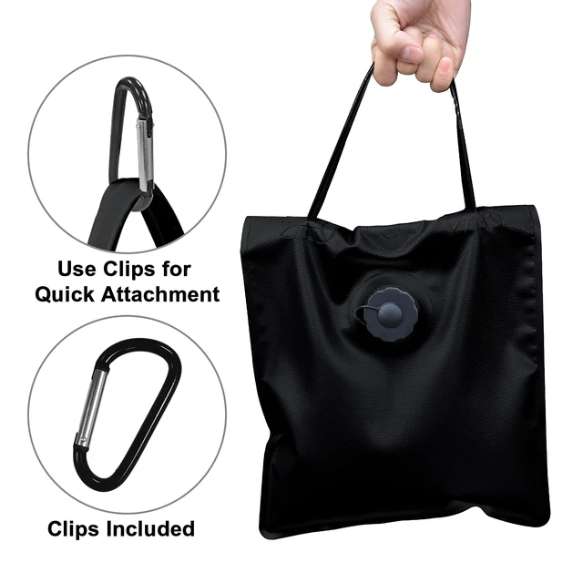 Alt view image 5 of 7 - USA 4-Pack Waterbag Weights,Photography Waterbags for Light Stands and Video Equipments,Heavy Duty Saddlebag for Backdrop Stand,Tripod,Canopy,Umbrella Base,Fishing Chair and Picnic Table(Black)