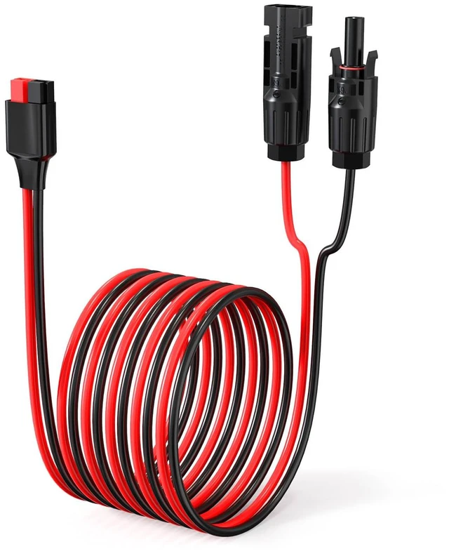 Main image of 10AWG 10FT Solar Panel Cable to Anderson Connector 2 6 10 20 35 50FT Solar Extension Cable for Portable Power Station Solar Generator Battery Pack(10FT)