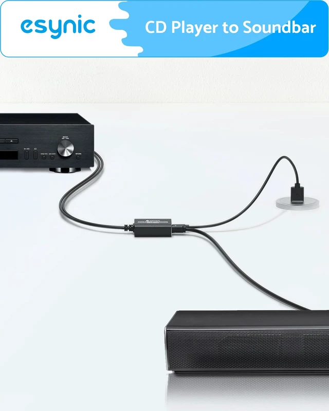 Alt view image 6 of 7 - Professional 7ft Long RCA to Optical Audio Converter Built-in ADC Analog to Digital Audio Chip-Easy to Setup-USB Power-for CD Player to Optical Soundbar-Not Bi-Directional